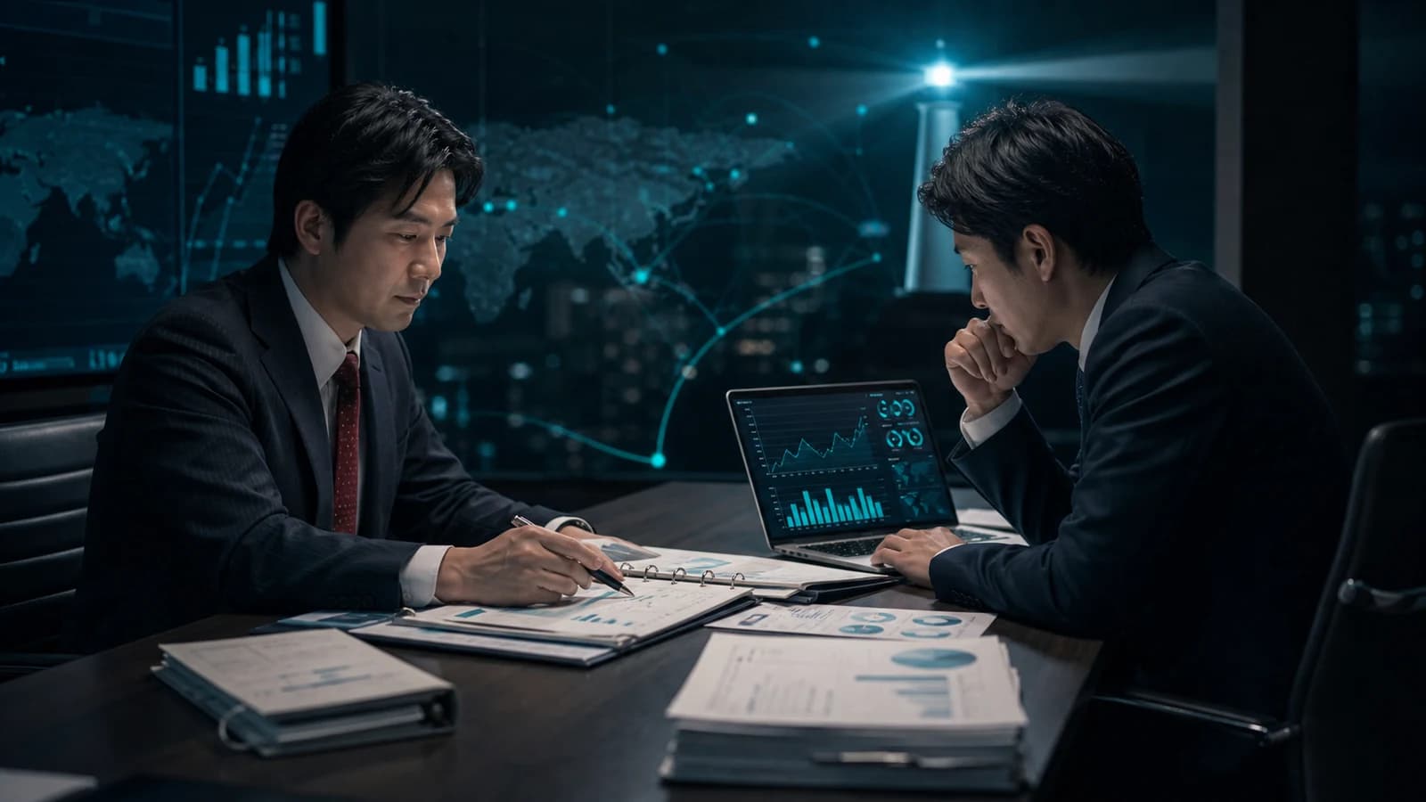 資金繰り・融資準備で借入資料と事業計画を確認するイメージ